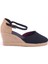 Elişi Siyah Hasır Dolgu Topuk Keten Hasır Espadril Handmade 1