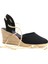 Elişi Siyah Kadın Dolgu Topuk Espadril Handmade 1