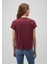 V Yaka Bordo Basic Viskoz Tişört 167714-70393 4