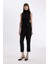Siyah Regular Fit Balıkçı Yaka Kolsuz Basic Düz Triko Kazak U8250AZ24AU 2
