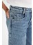 Kız Çocuk Wide Leg Geniş Bol Paça Cepli Jean Pantolon C8533A824AU 5