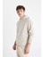 Regular Fit Kapüşonlu Baskılı Sweatshirt C6131AX24AU 3