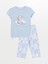 Lcw Kids Bisiklet Yaka Baskılı Kısa Kollu Kız Çocuk Pijama Takımı 1