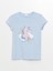 Lcw Kids Bisiklet Yaka Baskılı Kısa Kollu Kız Çocuk Pijama Takımı 2