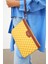 Sarı Geometrik Desen Clutch Çanta 2