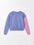 Lcw Kids Bisiklet Yaka Renk Bloklu Uzun Kollu Kız Çocuk Sweatshirt 4