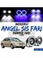 ŞüsCarOto Aksesuar Vw Bora 1998-2006 Uyumlu Üniversal Mercekli Angel Sis Farı Metal Su Geçirmez 76 mm Mavi Halkalı Gündüz Farı Angel Eyes 2 Adet 1