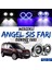 Fiat Doblo D3 2010-2015 Uyumlu Üniversal Mercekli Angel Sis Farı Metal Su Geçirmez 76 mm Mavi Halkalı Gündüz Farı Angel Eyes 2 Adet 1
