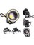 Renault Clio 3 2005-2013 Uyumlu Üniversal Mercekli Angel Sis Farı Metal Su Geçirmez 76 mm Turuncu Halkalı Gündüz Farı Angel Eyes 2 Adet 4