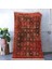 Kırmızı Temalı Geleneksel Motif Etnik Soyut Desenli Dekoratif Halı 1661 4