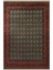 Koyu Ton Yeşil Kırmızı Temalı Geleneksel Motif Desenli Kreatif Vintage Dekoratif Halı 2694 1