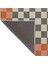 Turuncu Kareli Geometrik Renkli Desenli Yıkanabilir Dekoratif Halı MIRAVIP8065 4