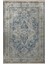 Gri Mavi Temalı Geleneksel Motif Desenli Saçaklı Vintage Dekoratif Halı 3152 1