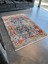 Rugs Modern Kırmızı Mavi Temalı Soyut Geleneksel Motif Etnik Çiçek Desenli Vintage Dekoratif Halı 2388 3