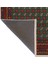 Koyu Ton Yeşil Kırmızı Temalı Geleneksel Motif Desenli Kreatif Vintage Dekoratif Halı 2694 4