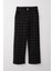 Kız Çocuk Kare Desenli Pantalon 8-14 Yaş, Siyah 1