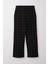 Kız Çocuk Kare Desenli Pantalon 8-14 Yaş, Siyah 2