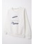 Erkek Çocuk Sweatshirt Yazı Baskılı 4-8 Yaş, Ekru 3
