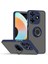Infinix Hot 40I Kılıf Montreal Yüzüklü Mıknatıslı Kamera Korumalı Silikon Lacivert 1