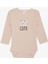 Kız Bebek Çıtçıtlı Zıbın Body Sevimli Kedicik Baskılı 9 Ay-3 Yaş, Pudra 1