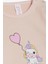 Kız Bebek Çıtçıtlı Zıbın Body Balonlu Unicorn Baskılı 9 Ay-3 Yaş, Pudra 3