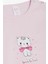 Kız Bebek Çıtçıtlı Zıbın Body Sevgi Temalı Kedicik Baskılı 9 Ay-3 Yaş, Pembe 3