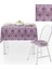 Modern Damask Desenli Vizon Kadife Dokulu 140x180 Masa Örtüsü 1