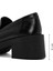 Kadın Siyah Kalın Topuklu Maskülen Loafer 24WFD511318 2