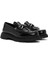 Kadın Siyah Toka Detaylı Maskülen Loafer 24WFD420622 3