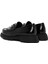 Kadın Siyah Toka Detaylı Maskülen Loafer 24WFD420622 5