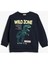 Dinozorlu Sweatshirt Bisiklet Yaka Uzun Kollu 1