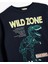 Dinozorlu Sweatshirt Bisiklet Yaka Uzun Kollu 3