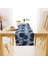 Geometrik Desenli Altıgen Beyaz Zemin Lacivert Mavi Runner 40x140 1