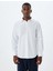 Yarım Italyan Yaka Gömlek Basic Uzun Kollu Pamuk Karışımlı 3