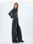 Bol Kot Pantolon Standart Bel Düğmeli Yıkamalı Loose Straight Fit Jean 2
