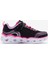 Heart Lights - Retro Hearts Büyük Kız Çocuk Siyah Işıklı Spor Ayakkabı 302689L Bkmt 2