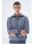 Erkek Indigo Kamyon Yaka Jakarlı Üç Renkli Fermuarlı Yün Triko Örme Kazak TRIST-5340 1