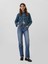 Kadın Koyu Mavi 90's Straight Jean Pantolon 1