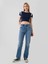 Kadın Lacivert Modern Rib Crop T-Shirt 4