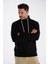 Siyah Erkek Boru Yaka Saç Örgülü Triko Yün Kazak TRIST-5322 3
