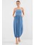 Kadın Mavi Ayarlanabilir Askılı Paçası Lastikli Slopet Elbise HZL24S-BD124921 3