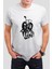Bisiklet Baskılı Beyaz Unisex T-Shirt C989 1