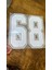 Beyaz Ütü Ile Yapışan Kesilebilir 68 Rakamı Transfer Baskı Arma 29X28 cm 2