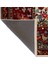 Bordo Temalı Çok Renkli Kare Bölme Geleneksel Çiçek Motif Desenli Vintage Dekoratif Halı 1947 4