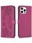 IPhone 15 Için Flip Case Pro Kart Yuvaları Tutucu Kickstand Cüzdan Yonca Pu (Yurt Dışından) 5