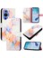 Huawei Nova 11 Için Kılıf Mermer Desen Cüzdan Pu Deri Kickstand (Yurt Dışından) 1