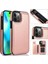 Kart Tutucu Toka ile IPhone 14 Pro Kart Yuvaları Pu Deri Için Cüzdan Kılıf (Yurt Dışından) 1