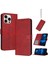 Toka Pu Deri Saf Kart Yuvası ile IPhone 15 Pro Için Flip Case (Yurt Dışından) 1