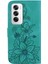 Oppo Oppo 12 5g Kabartmalı Zambak Manyetik Kart Tutucu Kickstand Için Flip Case (Yurt Dışından) 5