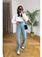 Zr Orta Mavi Yüksek Bel Straight Jean - Lightblue New 2024 1